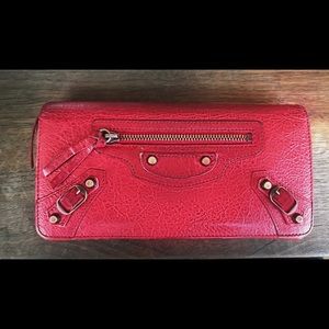 Balenciaga Gold Classic Continental Wallet